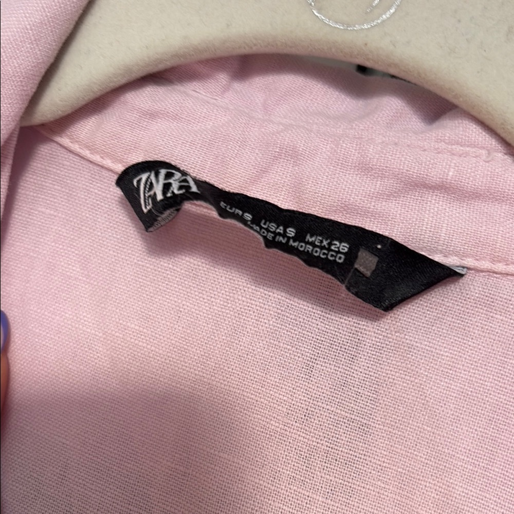 Pink Ruffled Button-Up Dress - Picture 2 of 6